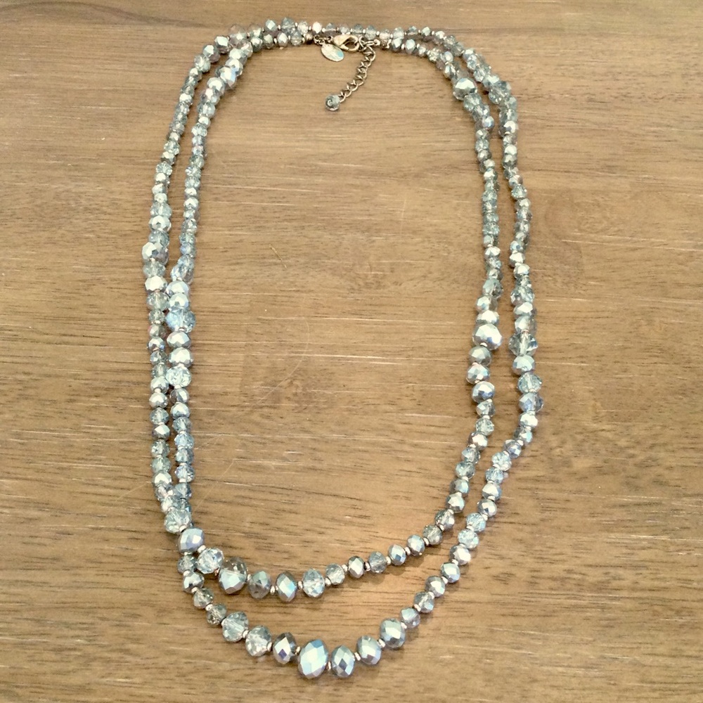 White House Black Market Crystal Beaded Necklace